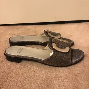 Stuart Weitzman sparkly sandals with heels